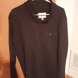 New Goodfellow&Co Black Snap 1/4 Quilted Sweatshirt- Medium